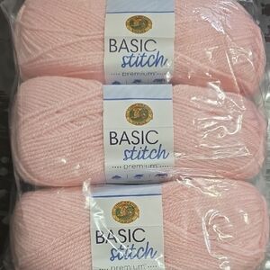 Lion Brand Basic Stitch Premium Yarn - Soft Pink